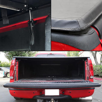 DNA Motoring Truck Bed Soft Tri-Fold Adjustable Tonneau Cover Compatible with C1500 C2500 C3500 K1500 K2500 K3500 6.5Ft Fleetside Bed, TTC-TRISOFT-032