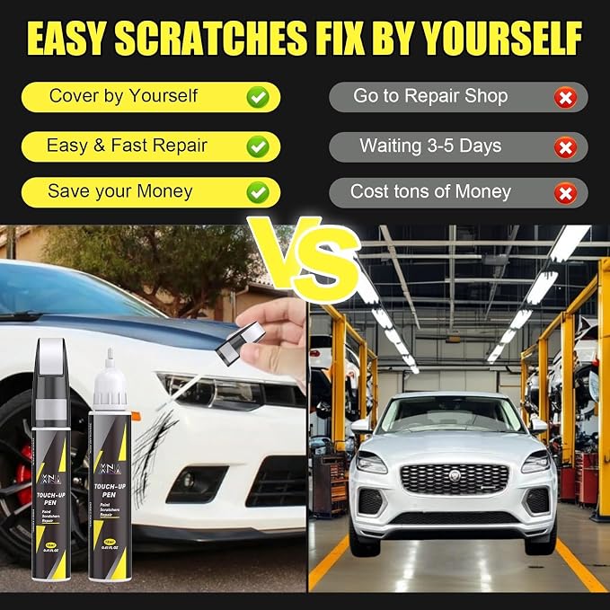 XNA Portofino Blue(2410/1DG/JIP) for Jaguar Touch Up Paint, 2 in 1 Car Scratch Remover with Pen Tip and Brush, Exact Color-Matched for Car Paint Scratch Repair, Quick & Easy Fix Chips and Nicks
