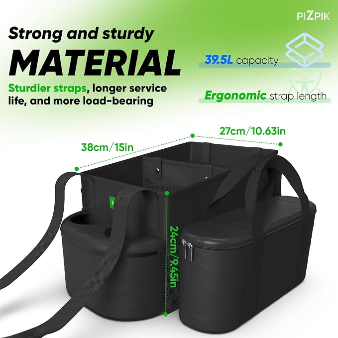 Plzpik Large Car Seat Organizer with Removable Cooler Bag for the Front or Back Seat for Kids and Adults.Versatile for Use in Multiple Scenarios.