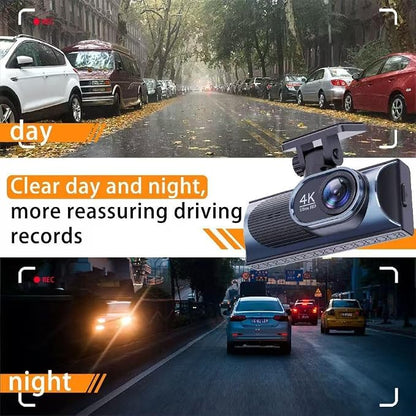4K Dash Cam Front, WiFi Dash Camera for Cars, Mini Dashcam with Super Night Vision,1.97 Inch Screen, Loop Recording, G-Sensor, WDR, Parking Monitor, 64GB Card Included (4K Mini Dash Cam)