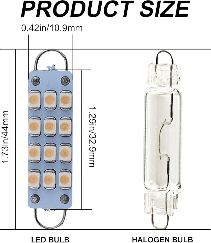 Festoon Rigid Loop 561 562 567 564 44mm Led Light Purple Pink Replacement for Car Interior Light Dome Map Light Door Courtesy Lights Trunk Light (Pack of 2)