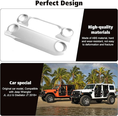 RT-TCZ Center Console Trim Cover Dashboard Control Panel Cover Decorative Interior Accessories for Jeep Wrangler JL JLU & Gladiator JT 2018-2022,White