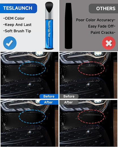 040/9040 Black/Jet Black Touch Up Paint Compatible With Mercedes-Benz Exact Match Car Paint Pen Scratch Repair