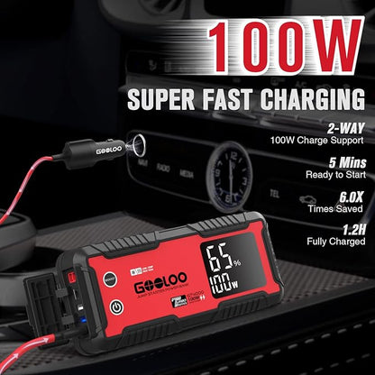GOOLOO GT4000 Arctic Jump Starter with -40℉ Pre-Heating Tech for Cold-Start,4000A 100W Two-Way Fast-Charging 12V SuperSafe Portable Battery Booster Pack,Jump Box for 10L Diesel and 12L Gas Engine