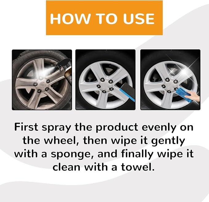 Wheelblaze Wheel Cleaner, Wheel Blaze Versatile and Powerful Rust Converter, Brake Buster Wheel Cleaner, Turn Filthy Wheels into Instant Shine and Lasting Protection (2PCS)