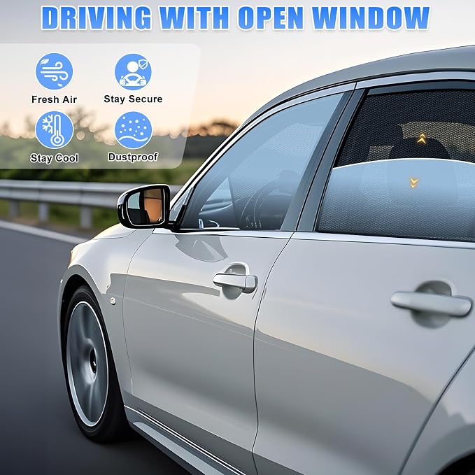 ZATOOTO Car Window Shades for Forester 2019-2024, Car Window Cover Baby Sun Shade Sun Blocker Window Screens for Camping | UV Protection, Privacy, Ventilation, and Bug-Free Design