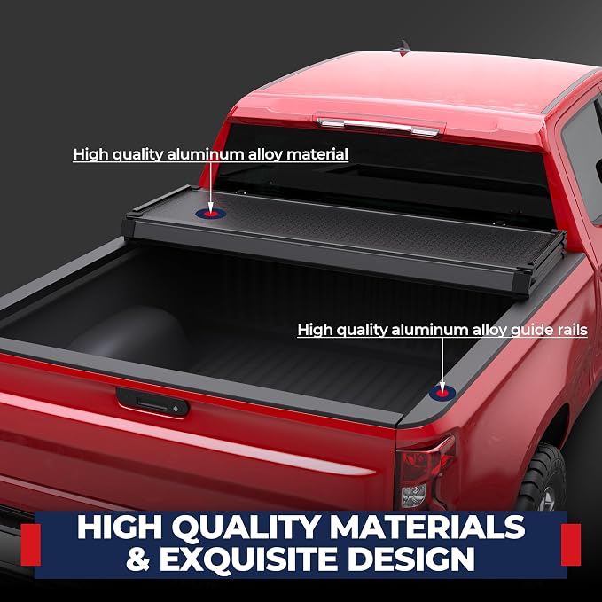 MOSTPLUS Truck Bed Tonneau Cover Compatible for 2015-2025 Chevy Colorado/Compatible for 2015-2025 GMC Canyon (Tri-Fold Hard 6‘ FT Bed 72 inch Bed Solid