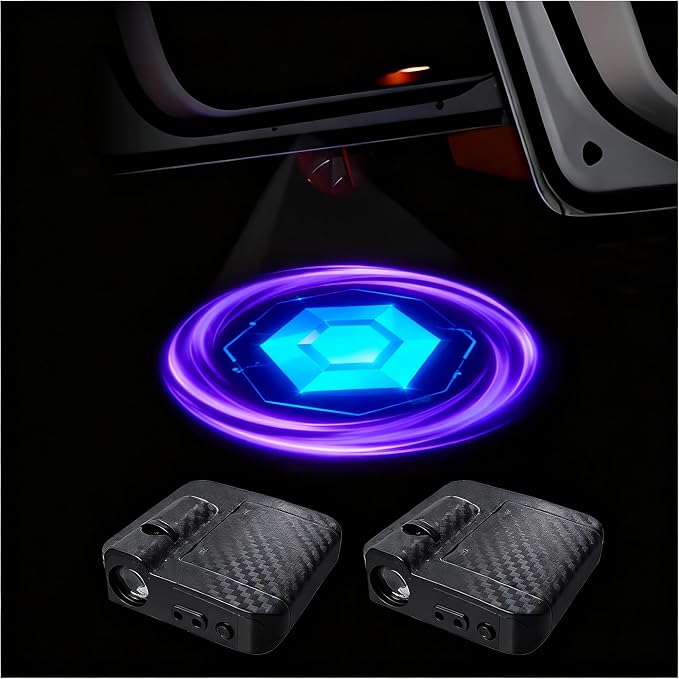 Custom Car Door Light,Car Door Projector Car Projector,Puddle Lights Wireless Car Door Puddle Lights – LED Logo Projector, Universal Car Accessories, Custom Welcome Lights Gift