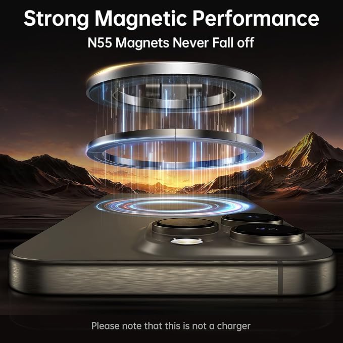 SYNCWIRE Fits MagSafe Car Mount, [All-Metal] Magnetic Phone Holder for Car, [Flexible Three-axis] 360° Rotation Magnetic Car Mount Strong Magnets Car Phone Holder for iPhone 17 16 15 14 Pro Max