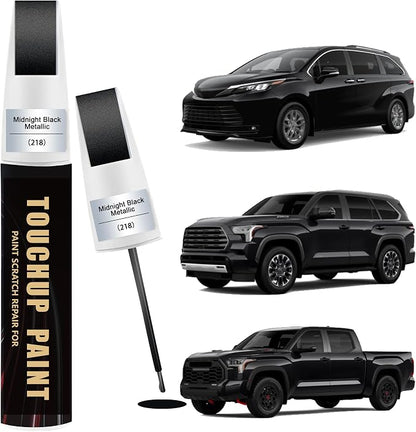 Midnight Black Metallic(218) Car Paint Touch Up Pen Compatible with Toyota,2-In-1 Color Accurate Touch Up Car Scratch Repair Paint Match Toyota Series Automotive Scratch Remover for Nicks&Chips Repair