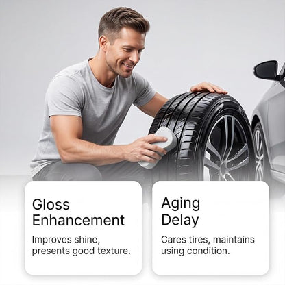 Ceramic Tire Coating Spray, Long Lasting Black Tire Shine, Non-Greasy No Sling Car Truck SUV Tire Polish