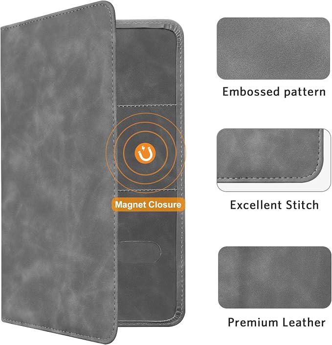 CoBak Car Registration and Insurance Holder - Vehicle Glove Box Car Organizer,Auto Truck Comparment Accessories Case with Magnetic Closure for Driver License,Cards