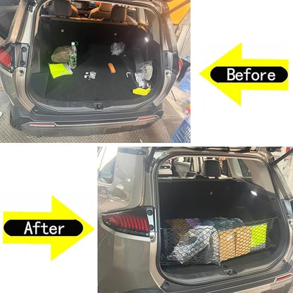 Rear Trunk Organizer Cargo Net Suitable for 2026 Toyota RAV4 Hybrid LE Limited SE Woodland Edition XLE Premium XSE Plug-ln GRSport Rear Trunk Mesh Cargo Storage Net Bag