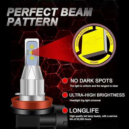 For Toyota Camry 2007 2008 2009 2010 2011 2012 2013 2014 Light Bulbs, 800% Brightness Hi and Lo Beam+Fog Light Bulbs, Superfocused Beam Mode, 6500K White, 36000LM Super Bright, 1:1 Size, 6PCS