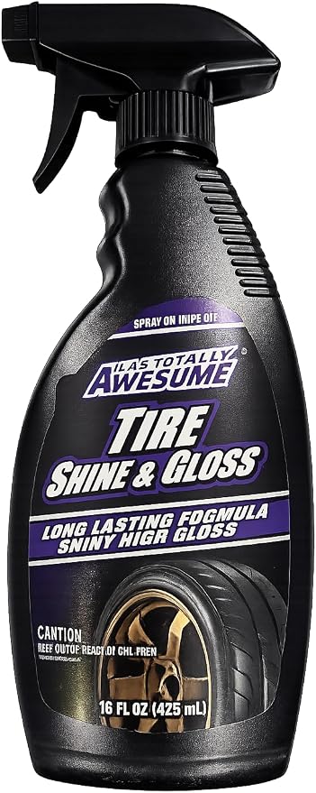 Tire, Shine & Gloss Spray Awesome - Premium Tire Dressing that Delivers a Lasting High Gloss Wet Look and is Easy to Use; Advanced Tire Shine that Bonds for a Long-Lasting Finish, 16 Oz Spray (1 pack)