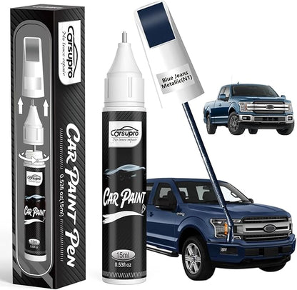 Blue Jeans Metallic(N1) for Ford Touch Up Paint Pen, 2 in 1 Car Scratch Remover with Pen Tip and Brush, Precise Color Match for Car Paint Scratch Repair, Quickly and Easily Fix Chips and Nicks
