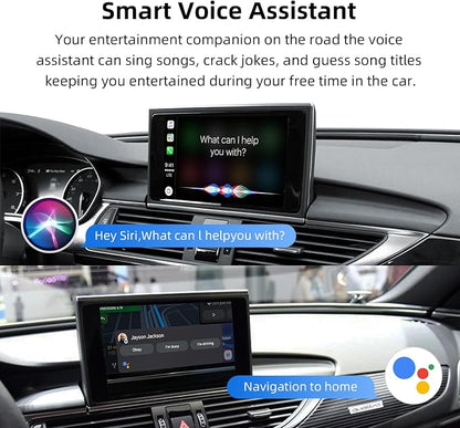 CarPlay Android Auto Adapter Decoder Retrofit Kit Fits Audi 2010-2015 A6 & A7 with MMI 3G System, Supports Wireless CarPlay&Android Auto/Voice Control/Mirror Link/Camera/USB Drive/Navigation