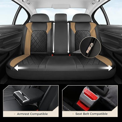 Coverado Car Seat Covers, Seat Covers Full Set, 5 Seats Automotive Seat Cover, Mesh Breathable Seat Protectors, Universal Fit for Most Cars