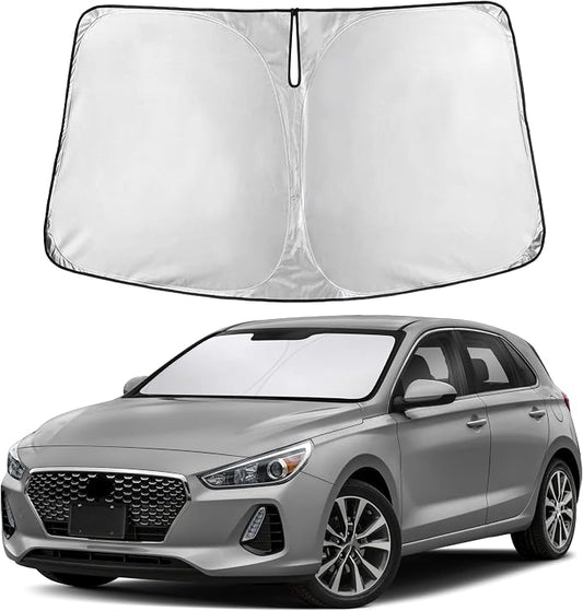 EcoNour Windshield Sunshade Compatible for Hyundai Elantra 2017-2018 2019 2020, Sun Visor for Front Windshield & Window Sun Shade Cover, UV Heat Blocker & Protector, Car Accessories