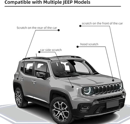 Sting Gray(PDN) Car Paint Touch Up Pen Compatible with JEEP, 2-In-1 Color Accurate Touch Up Car Scratch Repair Paint Match JEEP Series Automotive Scratch Remover for Nicks & Chips Repair