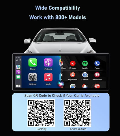 Tsnam Wireless CarPlay & Android Auto Adapter, USB Dongle for Car, Converts Wired to Wireless, Plug & Play, Auto-Connect, Compatible with iPhone and Android
