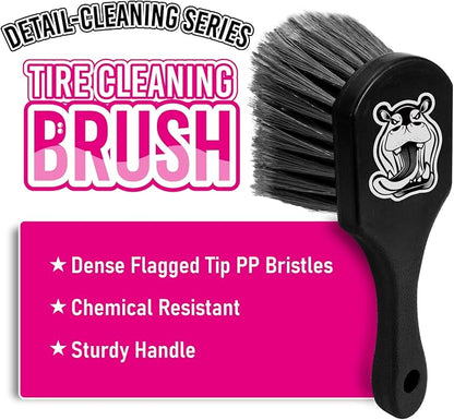 H.O.W Tire Cleaning Brush,Wheelie All Exterior Surface and Wheel Brush (Safe for Cars, Trucks, SUVs, RVs, Motorcycles, & More)