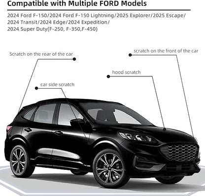 Agate Black Metallic(UM) Car Paint Touch Up Pen Compatible with Ford,2-In-1 Color Accurate Touch Up Car Scratch Repair Paint Exact Match Ford Series Automotive Scratch Remover for Nicks & Chips Repair