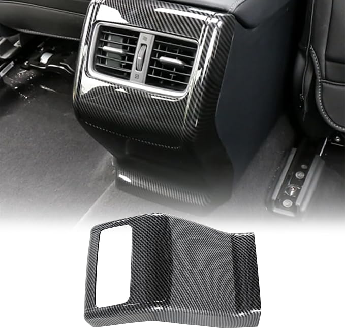 Carbon Fiber Rear AC Vent Trim Cover Compatible with Honda Accord 2018–2022, Interior Dashboard Air Outlet Frame Decal Accessories for 10th Gen Accord