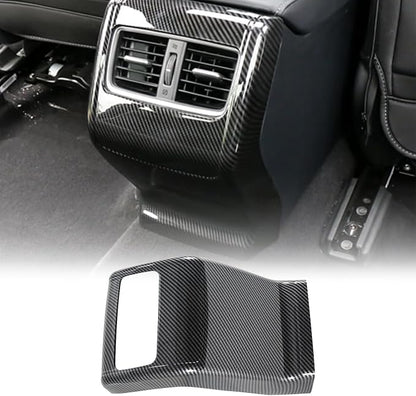 Carbon Fiber Rear AC Vent Trim Cover Compatible with Honda Accord 2018–2022, Interior Dashboard Air Outlet Frame Decal Accessories for 10th Gen Accord