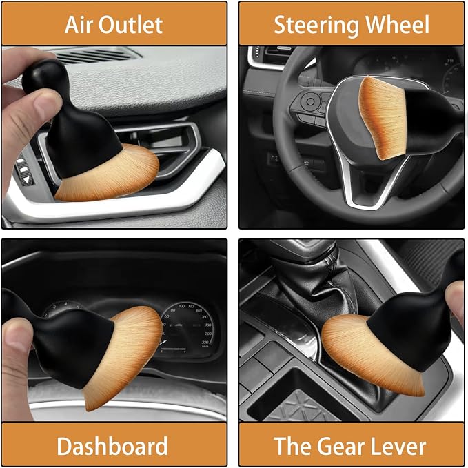 XY North Car Interior Dust Brush, Auto Detailing Brush, Soft Bristles Car Cleaning Brushes, Tool for Air Conditioner Vents, Leather, Computer, Scratch Free, Car Interior Accessories