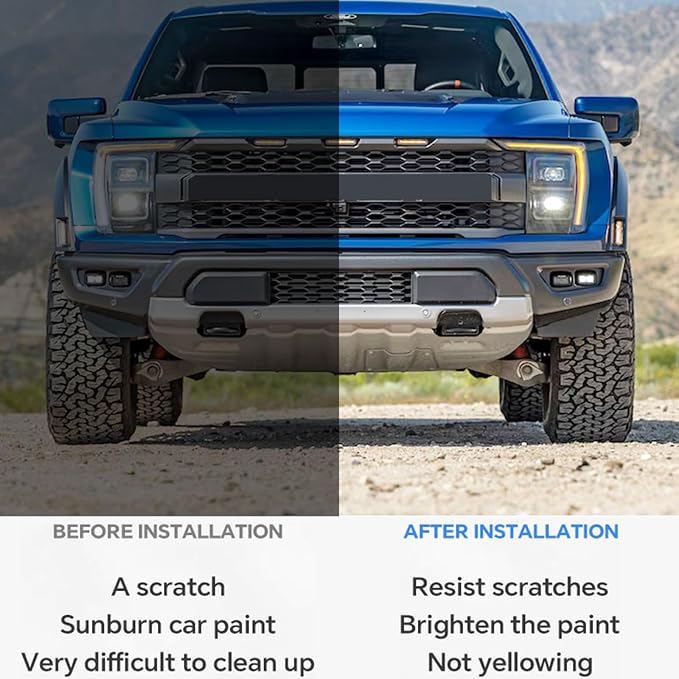 for Ford F-150 2022-2026 TPU PPF Paint Protective Film Custom Fit Clear Coating Paint Protection Film, Scratch Resistant & Self Healing Armor Shield Guard Finishing Accessories for Car Hood