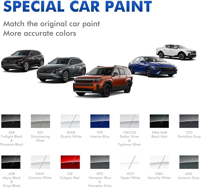 Touch Up Paint for Car Compatible with Mostly Hyundai Models (YAC Monaco White)