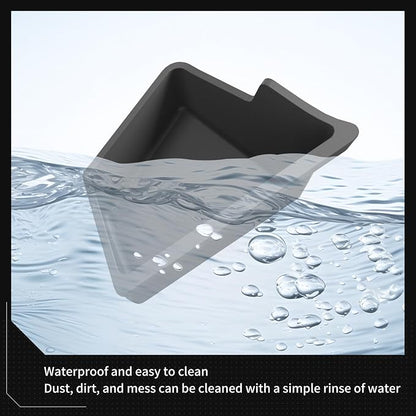 LUCKEASY 2PCS Trunk Corner Up Storage Box for Tesla Model Y Juniper Standard/Premium/Performance 2025 2026 Need Lid Under Box Trunk Storage Bins for Model Y Juniper Accessories TPE Black