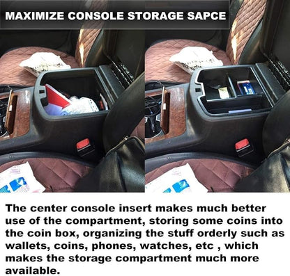 EDBETOS Center Console Organizer Tray Compatible with GMC Sierra 1500 Chevy Silverado Suburban 2500 Avalanche 07-13 Accessory 07-14 Sierra 2500 3500 Yukon Silverado 2500 3500 Suburban 1500 Tahoe, Red
