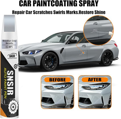 Car Touch up Paint(C4P Brooklyn Gray Metallic) Compatible with BMW | Automotive Paint Pen for BMW X1/X2/X3/X4/X5/X6/X7/Z4/iX/i4/i5/i7, Car Paint Pen Scratch Repair Two-In-One Touch Up Paint