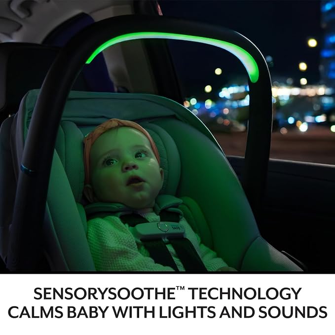 Evenflo Revolve180 LiteMax NXT Rotating Rear-Facing Lightweight Preemie and Infant Car Seat 3-30lbs. with SensorySoothe. Easy Install with Base (Quartz)