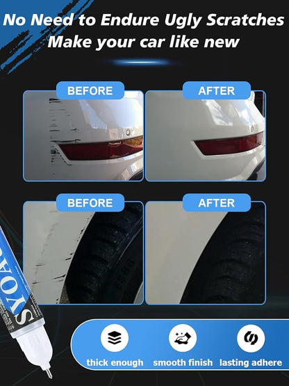SYOAUTO White Touch Up Paint for Cars White Car Touch up Paint Auto Scratch Repair Pen Brush and Tip 2 in 1 Repair Pen 0.4 oz