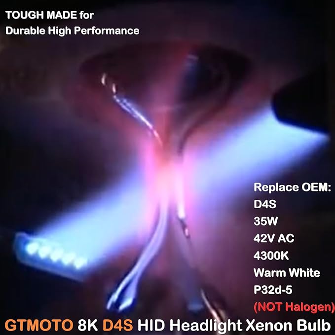D4S HID Bulbs for 2010-2012 2013 2014 2015 Lexus RX350 Headlights | RX 350 450H RX450H Xenon Headlamp 35W Low Beam AFS Model Only, 8000K Blue White Lamp Replace 90981-20024 Dipped Light, 2-Pack