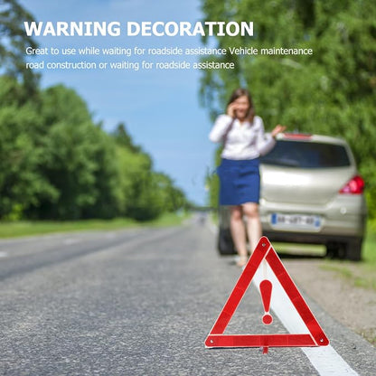 2pcs Car Warning Triangle Sign Auto Warning Sign Kit Sturdy Car Safety Triangle