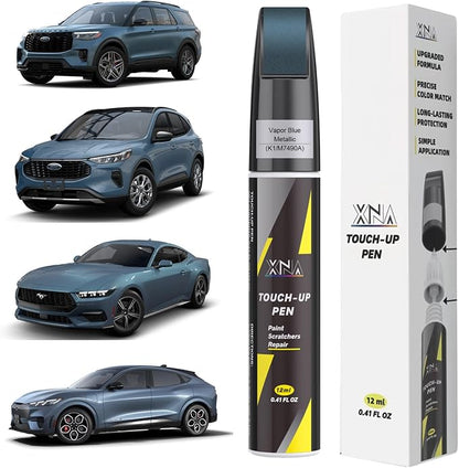 XNA Vapor Blue Metallic(K1/M7490A) for Ford Touch Up Paint, Car Scratch Remover for Nicks and Chips Repair, 2-In-1 Quick & Easy Fix Car Scratch Repair Kit with Exact Color-Matched