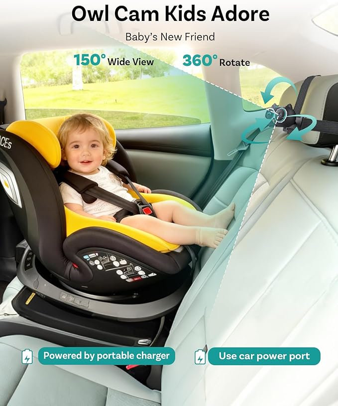 OTTOCAST Cabin Care Car Adapter with Baby Car Camera, Wireless CarPlay Display on CarScreen 2026, Plug-and-Play 1080P HD Rear Seat Baby Monitor, Split Screen Navigation, for Parents & Pet Owners