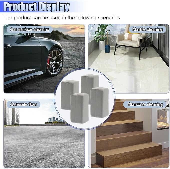Suede Microfiber Applicator Pad, Multi-Purpose Ceramic Spray Coating Sponge Pads, Car Detailing Sponge for Car Paint, Metal, Plastic Trim, Applying Wax, Sealants, Other Conditioners (4PCS)