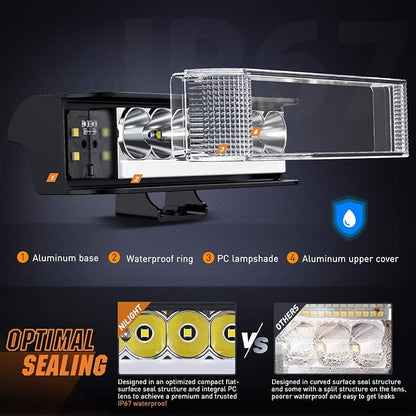 Nilight Side Shooter LED Light Pods with Amber DRL 6.5 Inch 2089LM Spot Flood Combo Offroad Driving Auxiliary Lights w/ 16AWG Wiring Kit for Truck ATV UTV Jeep