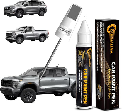 Sterling Metallic(GXD/WA130H) Car Touch Up Paint for GMC, Color Accurate Car Paint Scratch Repair Pen Kit Quick & Easy Fix Vehicle Chips and Automotive Nicks Scuff