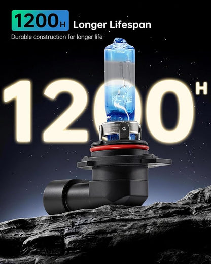 littlelucky 9012/HIR2 Halogen Bulbs, 3800k Warm White Light, 300% Brighter, High Performance 12V/55w Halogen Light for High/Low Beam Replacement Bulb, 1200H Lifespan, Plug&Play 2 Pack