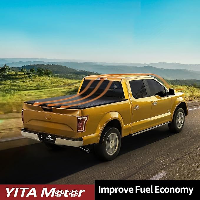 YITAMOTOR Soft Roll Up Truck Bed Tonneau Cover Compatible with 2014-2018 Chevy Silverado/ GMC Sierra 1500, 2019 Legacy/ Limited, Fleetside 6.6 ft Bed