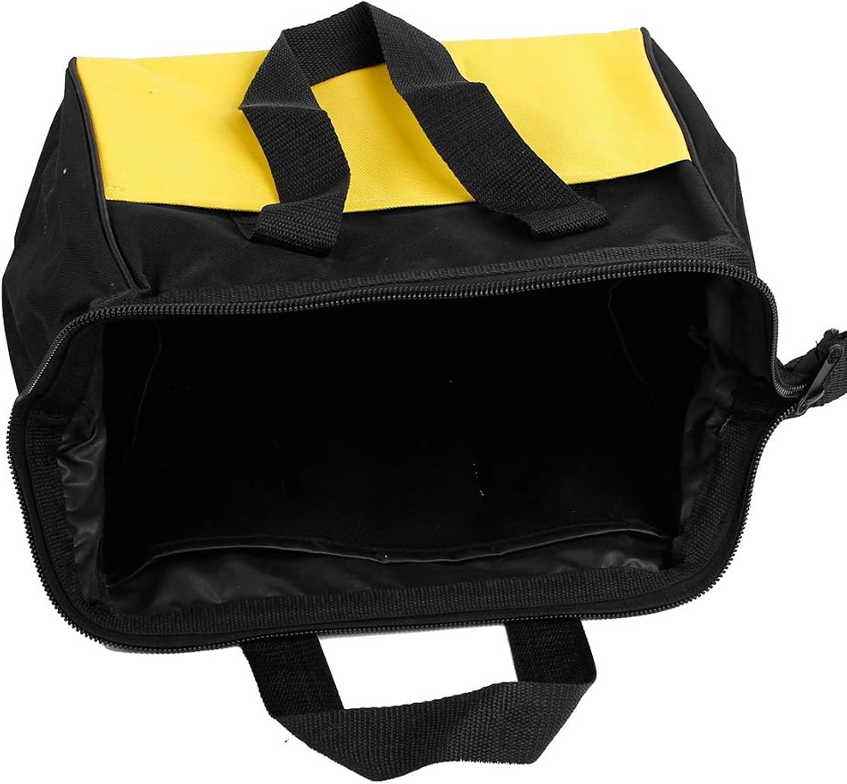 Ruilogod Auto Car Black Yellow Nylon Zipper Closure Emergency Kit Handbag