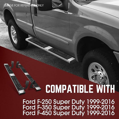DNA Motoring 6.5" Flat Running Boards Side Step Nerf Rails Bars Compatible with 99-16 Ford F250SD F350SD F450SD Standard Cab, STEPB-U-F25099-T1-S