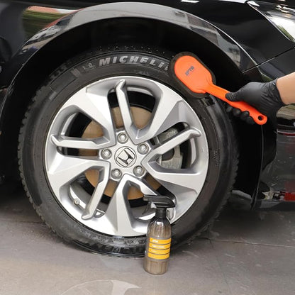 SPTA Tire Shine Spray, 16 Oz 500ml Extra Glossy Tire Shine Spray, Dry-to-Touch Dressing - Restores Wet Look to Rubber, Vinyl, and Plastic, Safe for Cars, Trucks, Motorcycles, RVs, and More -US-CL008