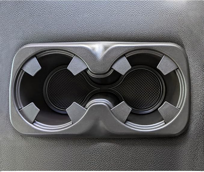 JDMCAR Custom Liner Accessories Compatible with Chevy Colorado/GMC Canyon 2015 2016 2017 2018 2019 2020 2021 2022, Cup Holder, Door Pocket, and Center Console Mat Kit 26-PC Set (Crew Cab, Black Trim)